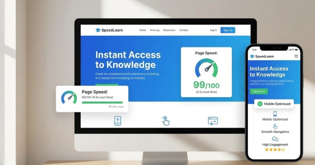 User experience factors like page speed and mobile optimization impacting Google SEO rankings